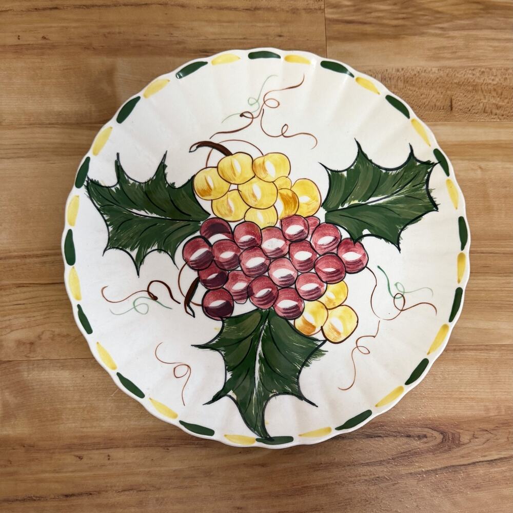 Blue Ridge Southern Potteries Grape Harvest 11.75" Charger Platter Dinner Plate